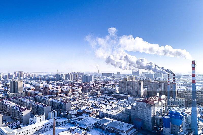 冬季东北小城风光图片素材