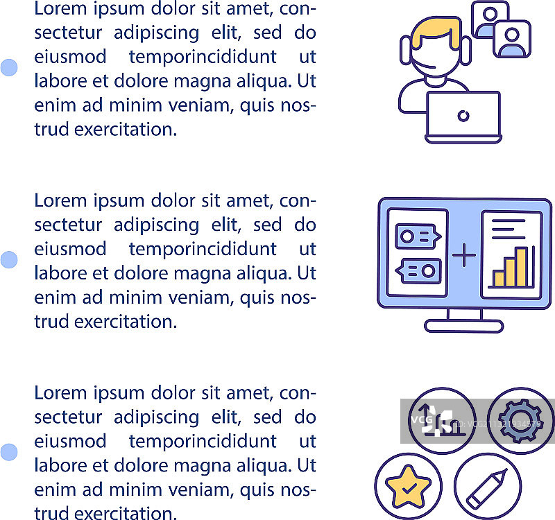 带文本的在线讨论工具概念图标图片素材