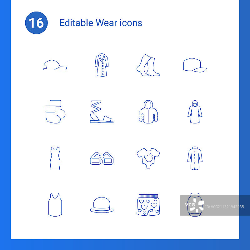 16个服装图标图片素材