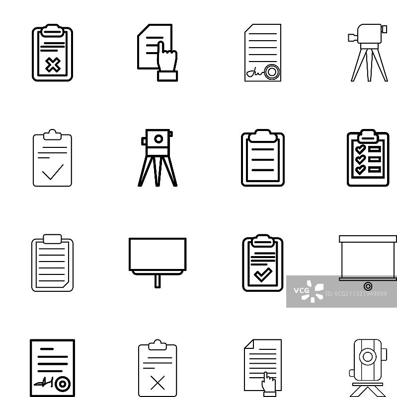 16个调查图标图片素材