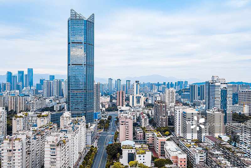 中国福建福州世茂国际中心城市风光图片素材