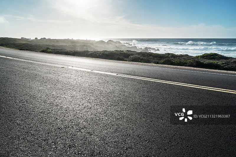 海边的公路图片素材