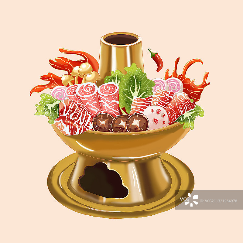炭烤火锅图片素材