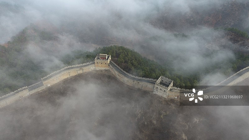 多个标题长城云海图片素材