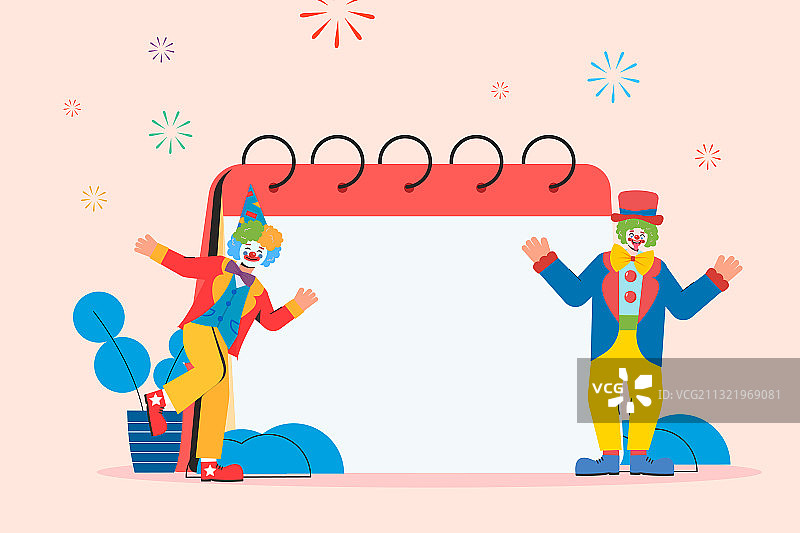 愚人节快乐主题矢量插画图片素材