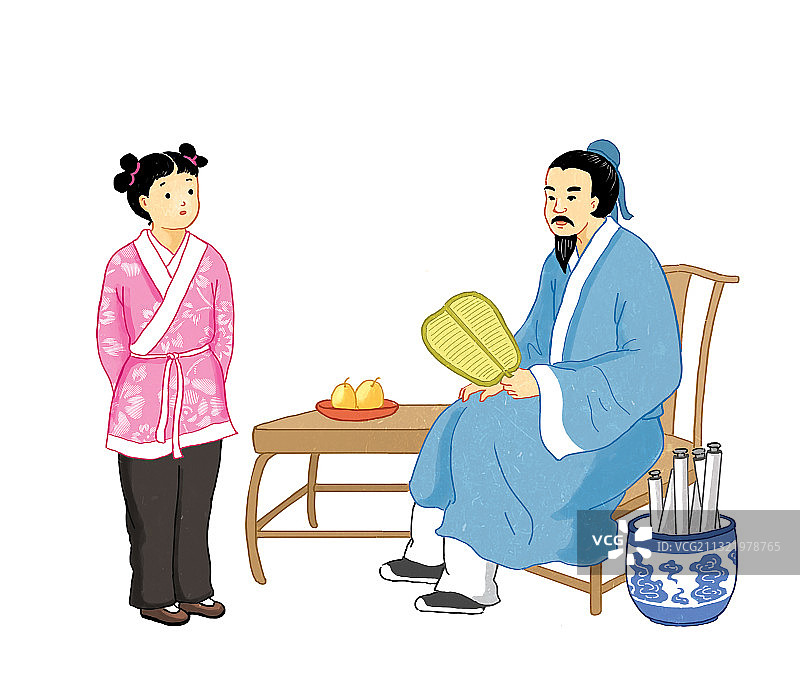 古代老师教育学生图片素材