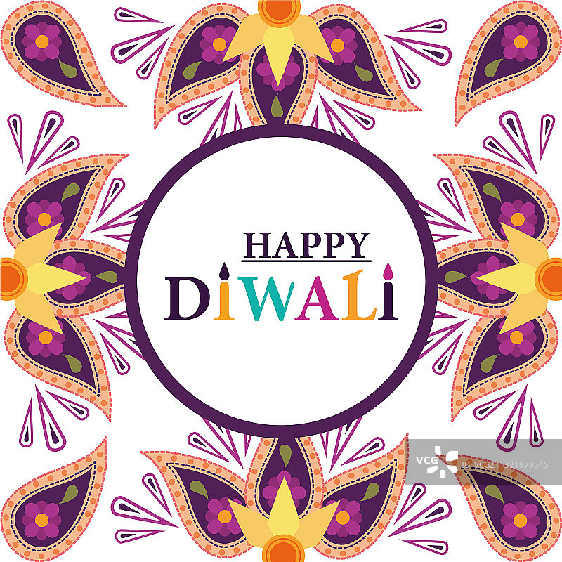 排灯节传统曼陀罗花图片素材