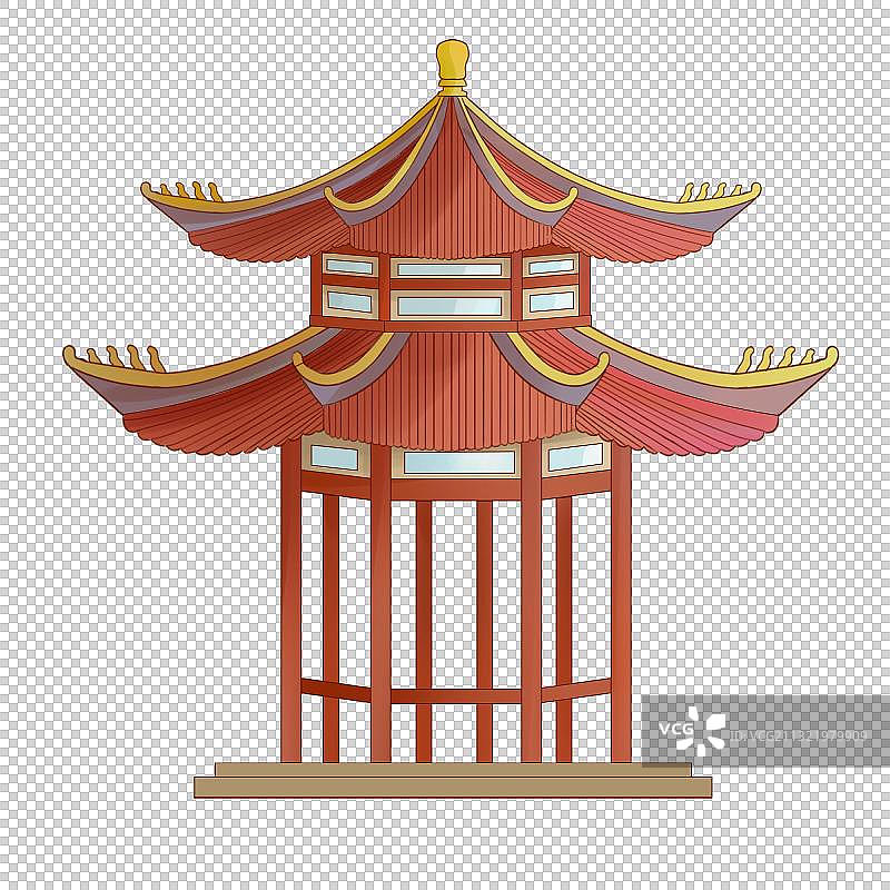 中国风亭子元素图片素材