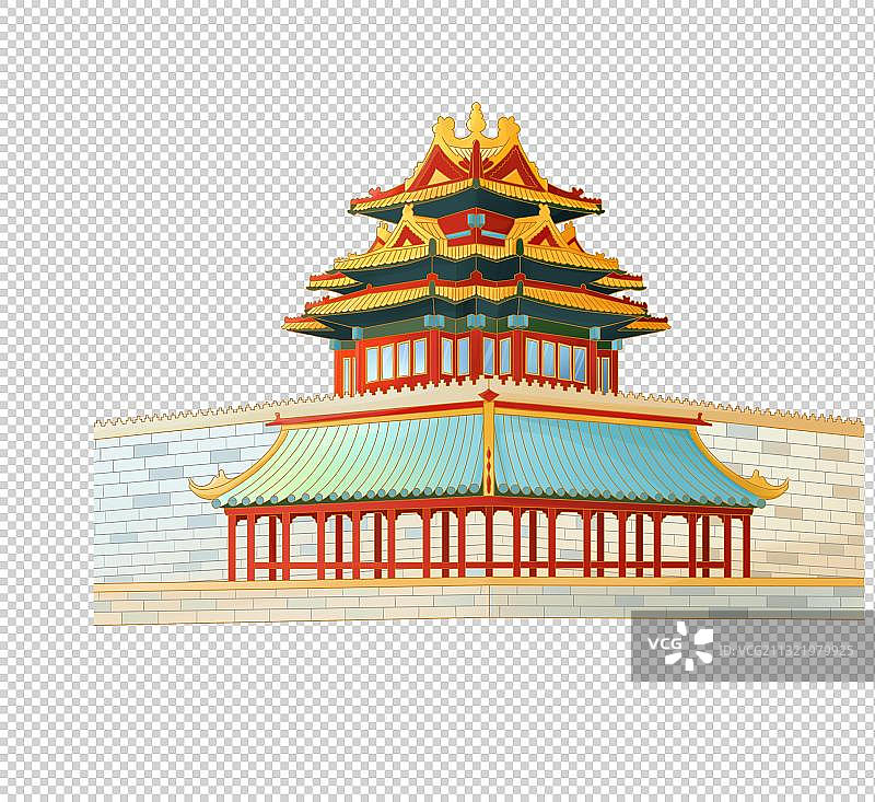中国风北京角楼元素图片素材