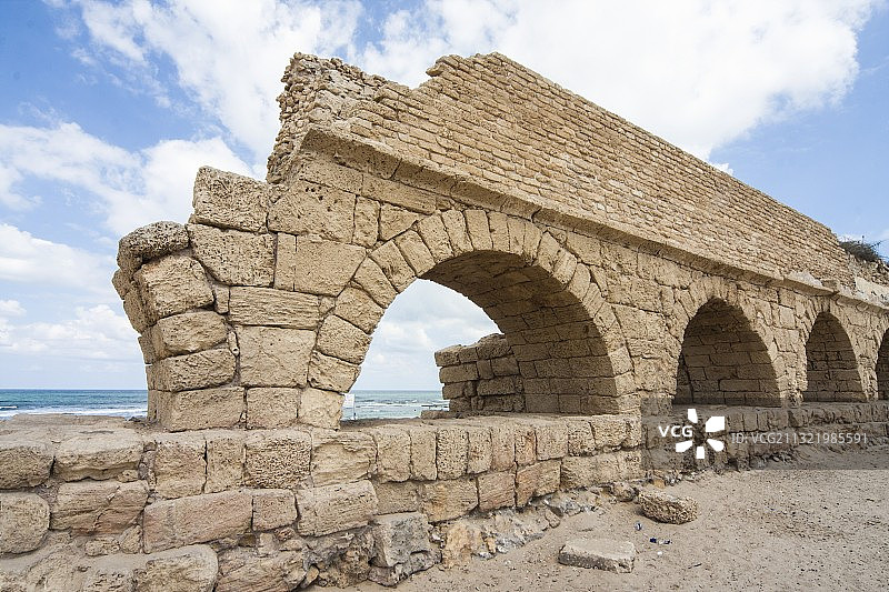 以色列凯撒利亚渡槽图片素材