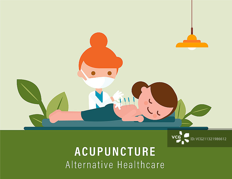 背痛针灸替代保健图片素材