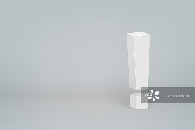 场景背景上的3D感叹号符号图片素材