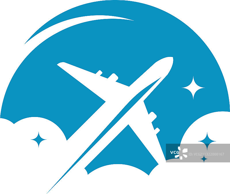 简约旅行标志设计飞机标志模板图片素材