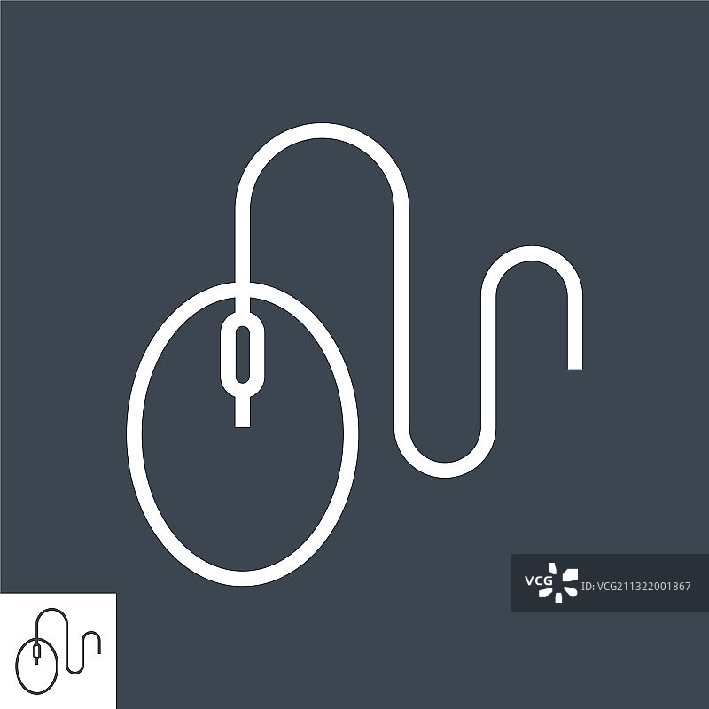 电脑鼠标线条图标图片素材