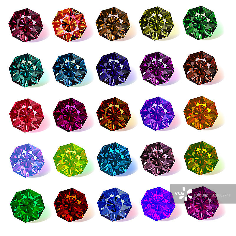 不同颜色的宝石图片素材