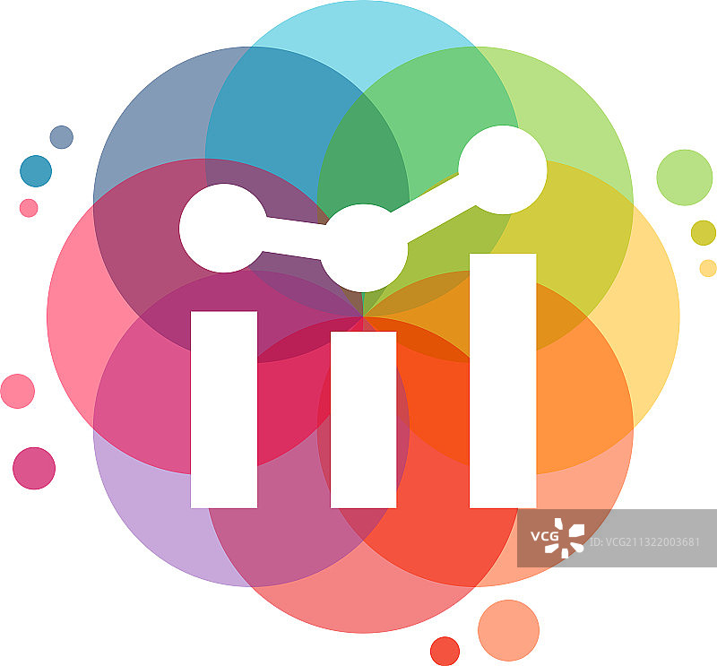 彩色金融数据统计标志设计图片素材