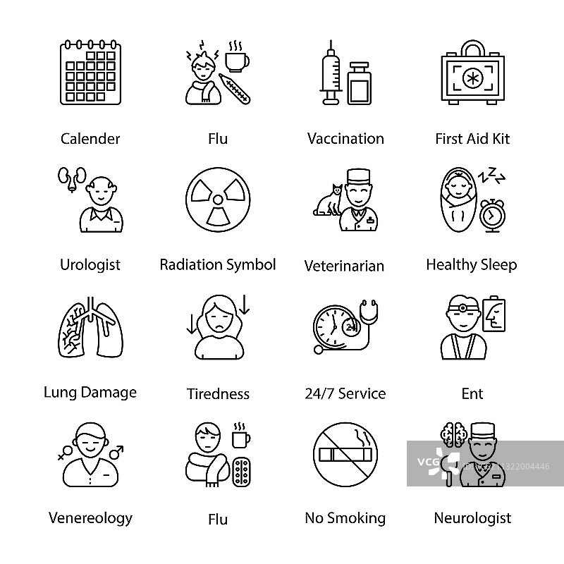 医药急救和健康轮廓图标图片素材