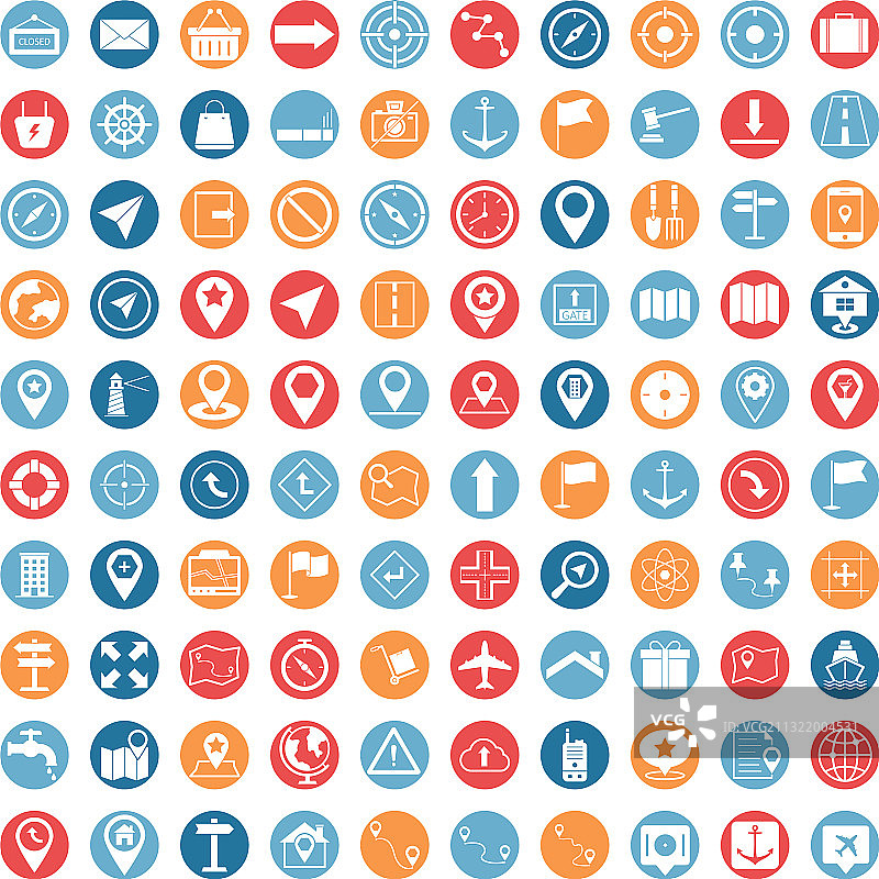 地图和导航图标图片素材