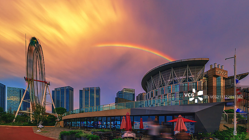 风雨彩虹+江宁百家湖（南京）图片素材