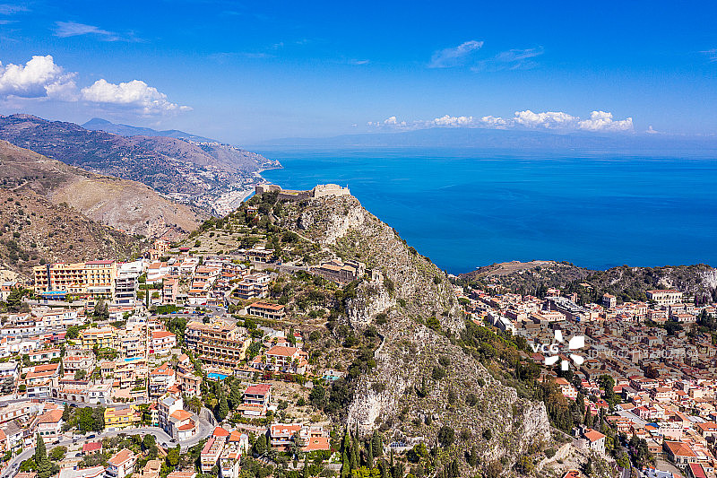 西西里小镇陶尔米纳图片素材