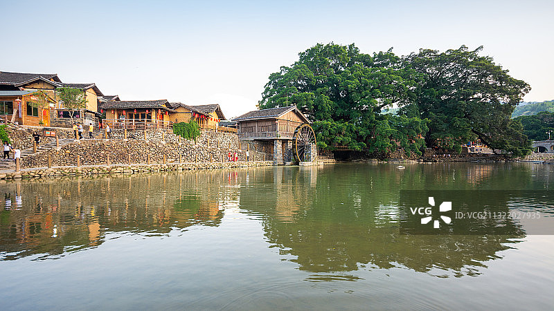福建漳州南靖县云水谣风光，闽南，古镇，水乡，土楼图片素材