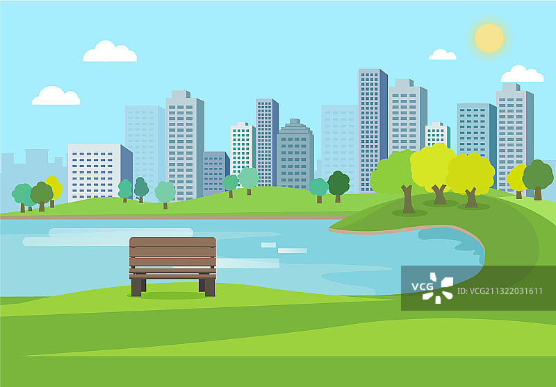 城市公园自然风光图片素材