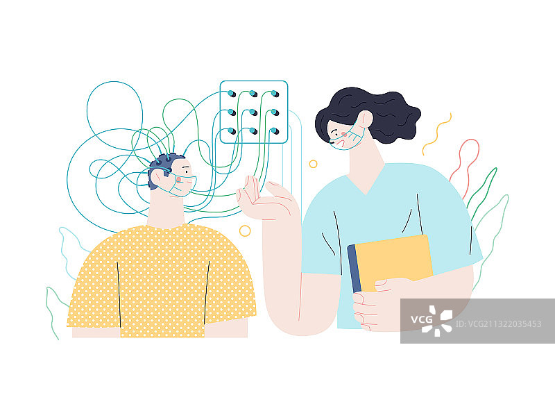 医疗测试-脑电图图片素材