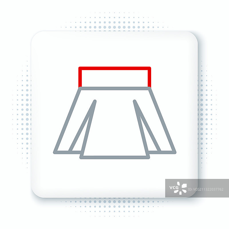 白色背景上的线性裙子图标图片素材