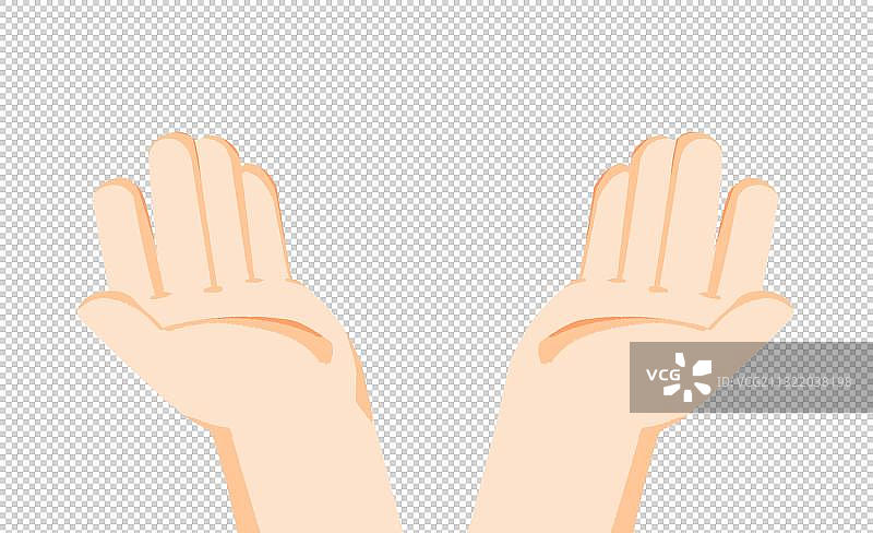 双手捧着动作图片素材