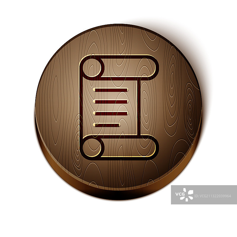 棕色线条法令羊皮纸卷轴图标图片素材