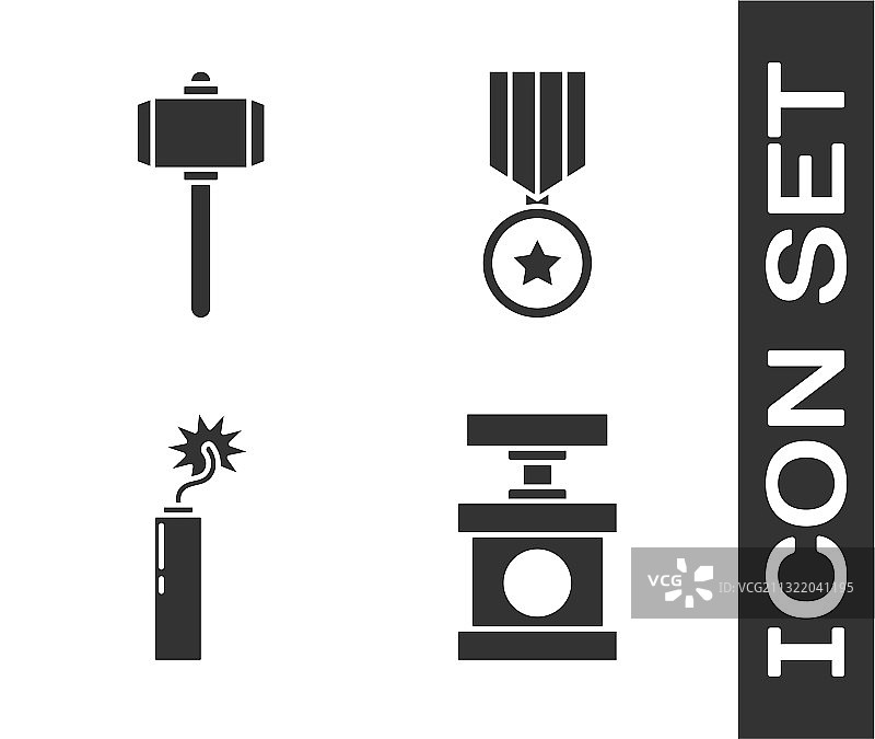 雷管、炸药与战锤图片素材