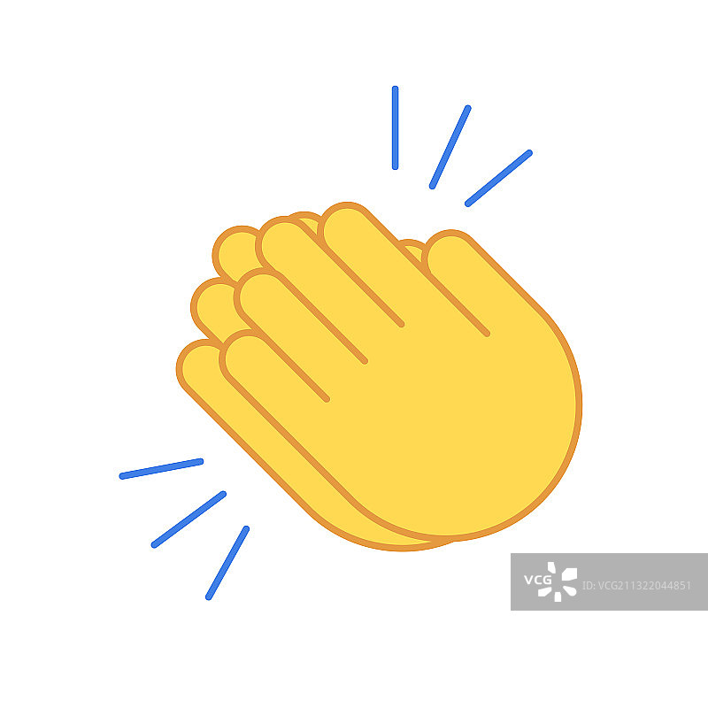 鼓掌表情符号卡通图片素材