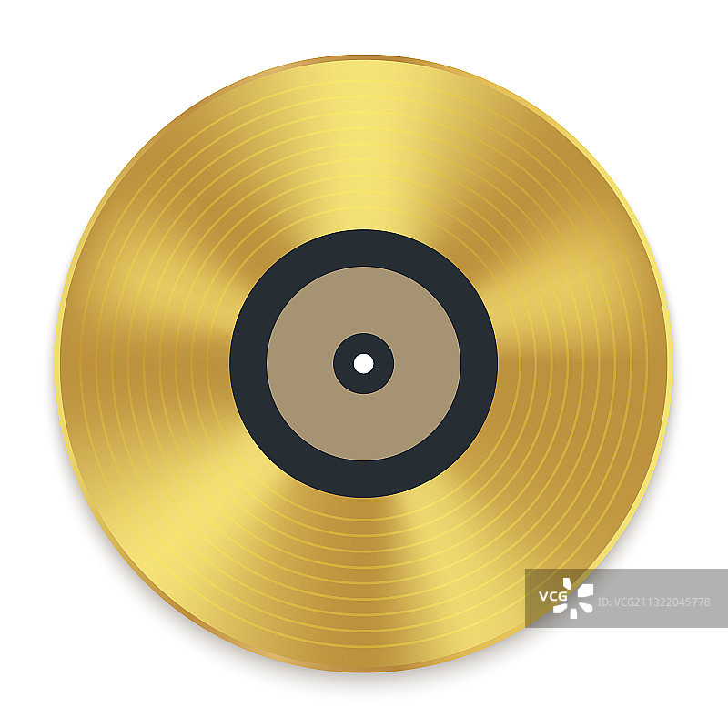 金色黑胶唱片迪斯科音乐专辑图片素材