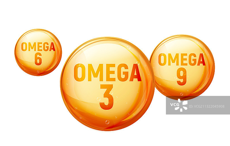 Omega 3脂肪维生素油脂肪酸金色胶囊图片素材