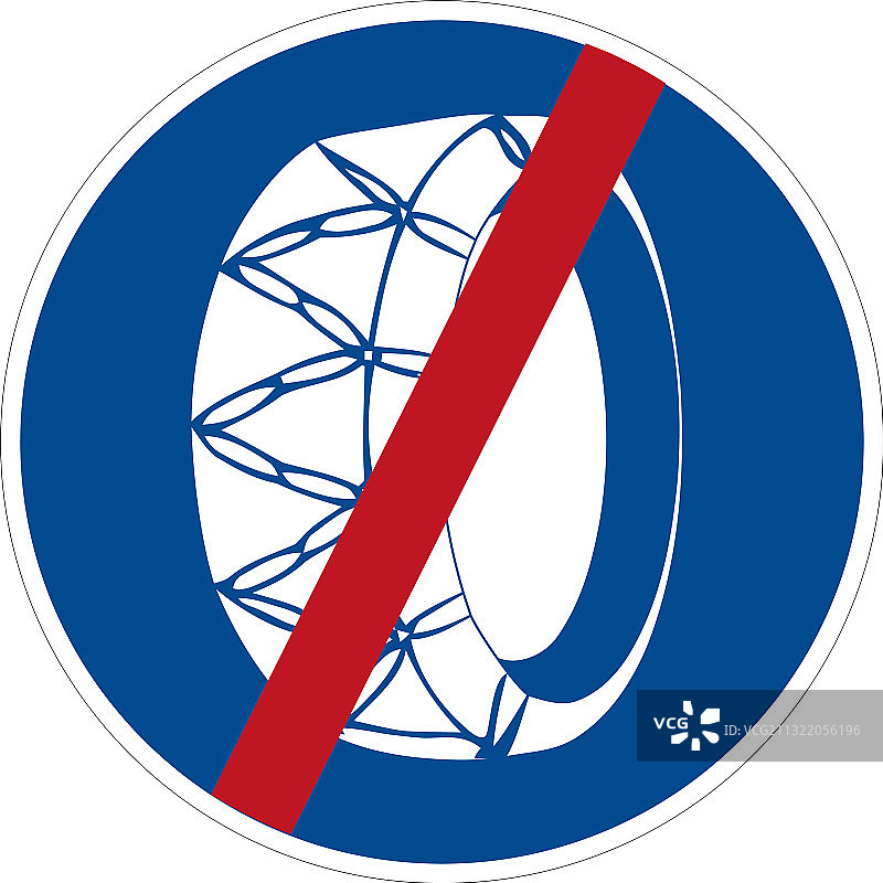 结束指令交通标志雪链图片素材