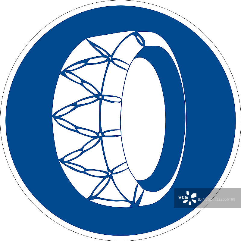 命令路标交通标志雪地防滑链雪图片素材