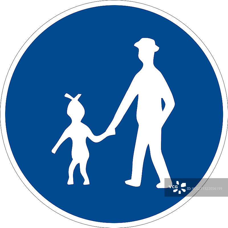 人行道路标图片素材