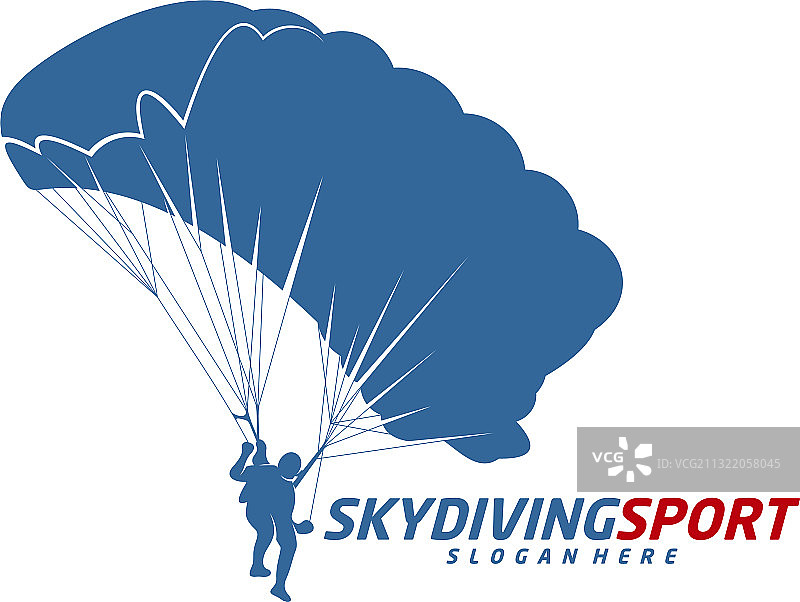跳伞运动Logo设计模板图片素材