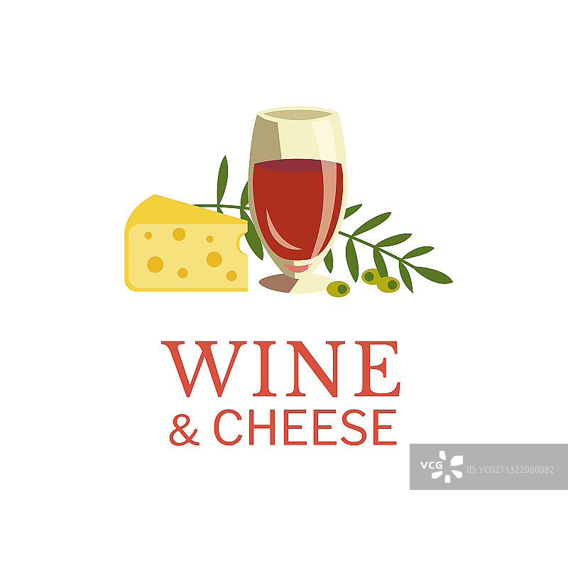 葡萄酒和奶酪图标设计背景图片素材