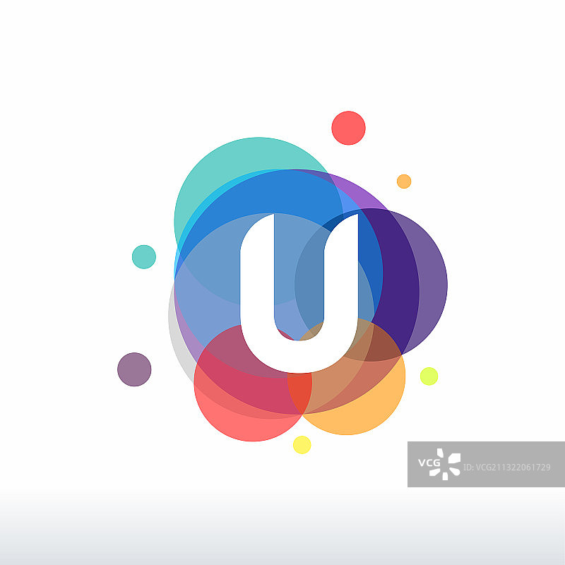 抽象U字母logo设计概念图片素材