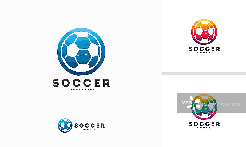 抽象圆形足球logo设计图片素材
