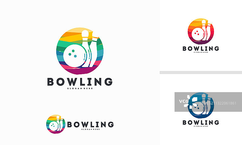 抽象圆形保龄球标志设计理念图片素材