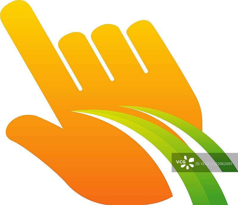 带有弧线的在线光标Logo设计图片素材