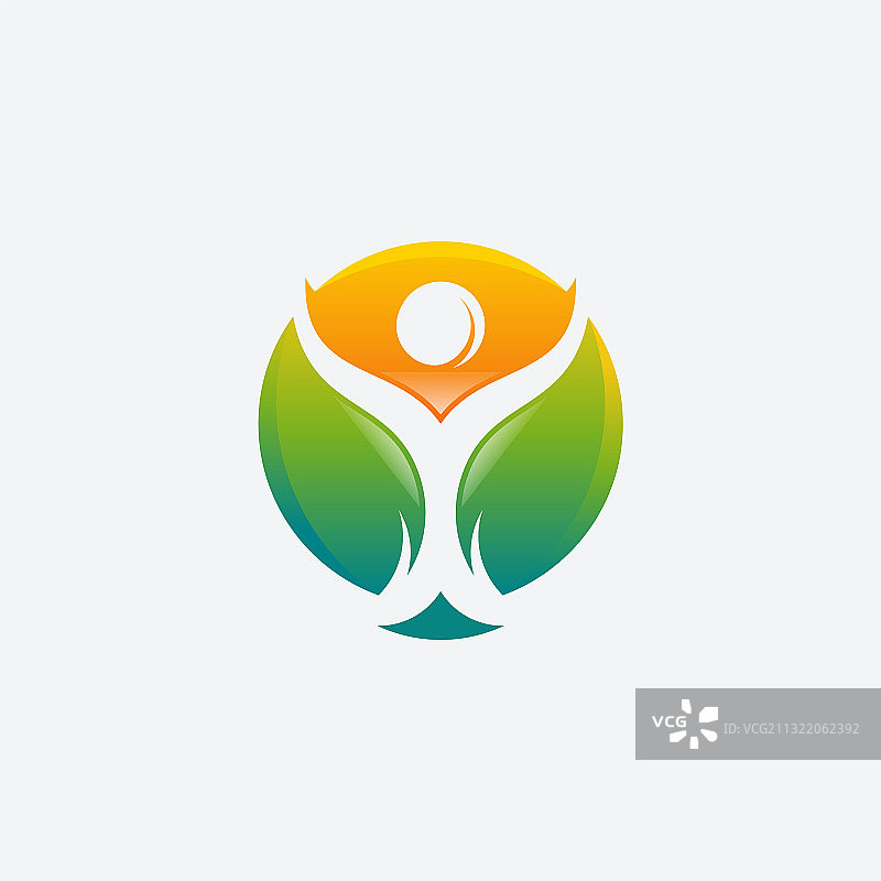 现代健康人物logo设计图片素材
