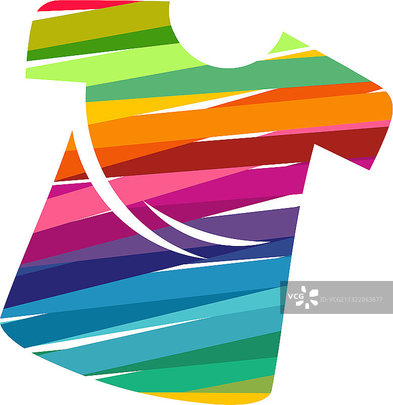 抽象彩色衬衫标志布料标志设计图片素材