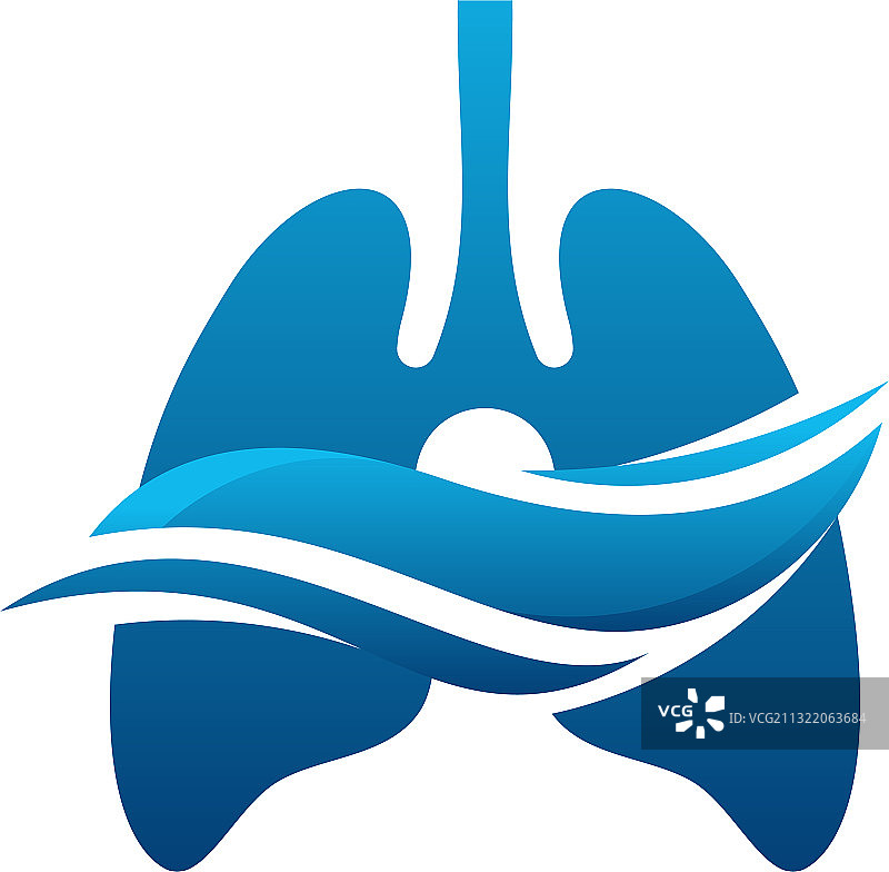 肺部健康标志模板肺部护理标志设计图片素材