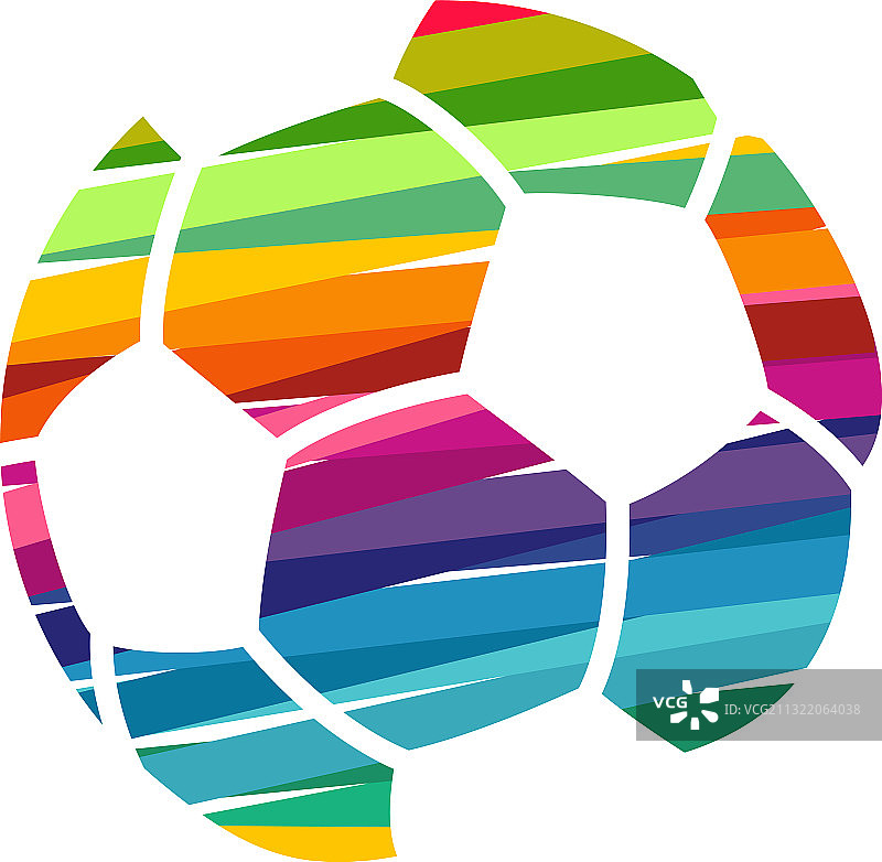 抽象彩色足球标志图片素材