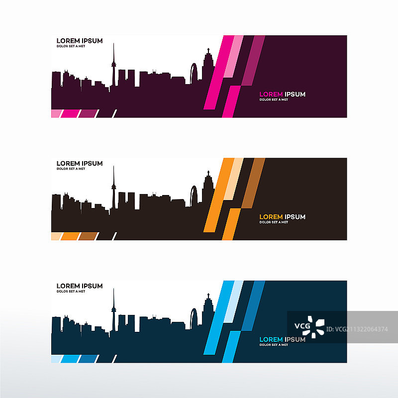 现代对角线网页横幅模板图片素材