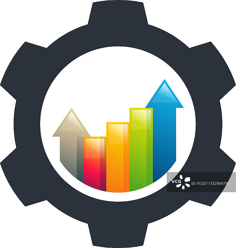 齿轮统计Logo设计金融Logo设计图片素材