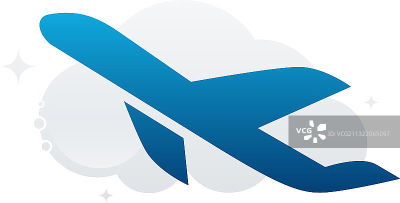 现代扁平风飞机logo设计图片素材